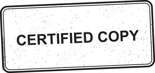 Foto Rounded double certified copy stamp seal for official document validation