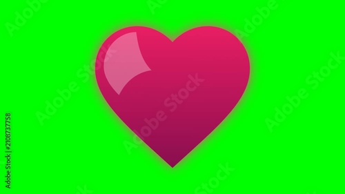 Heart Beating Animation on Green Screen