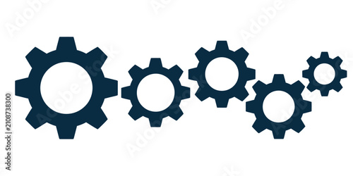 Cogwheel group collection featuring settings gear icons, mechanical engine wheel symbols, and system options graphics.
