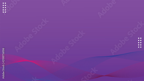 Abstract Purple Technology Web Background with Flowing Wave Lines and Minimal Geometric Design