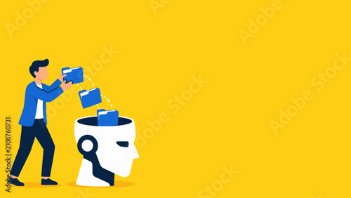 Digital Professional Transferring Data Folders into Artificial Intelligence Robot Mind for Machine Learning and Information Processing