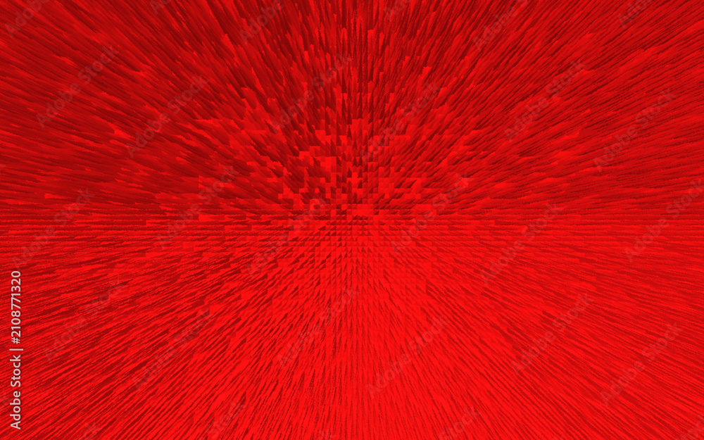 Fototapeta premium Red Abstract 3D Extrude Shapes Texture Background