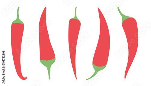 Photos Red pepper, vector illustration