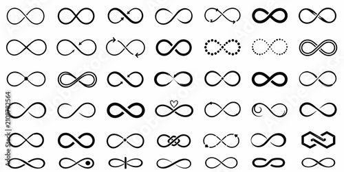 Obraz na plátne Infinity Symbol Collection for Logos and Branding