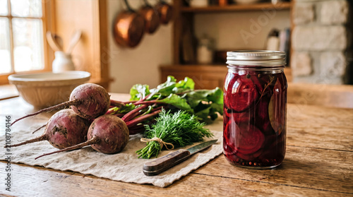 Pickled Beets in Jar