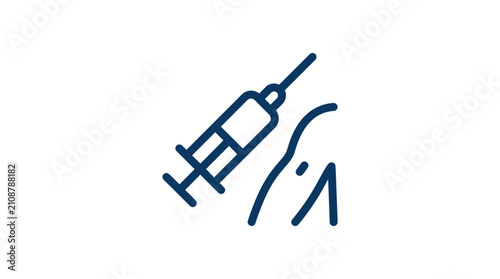 Canvastavla Syringe injecting into human arm muscle.