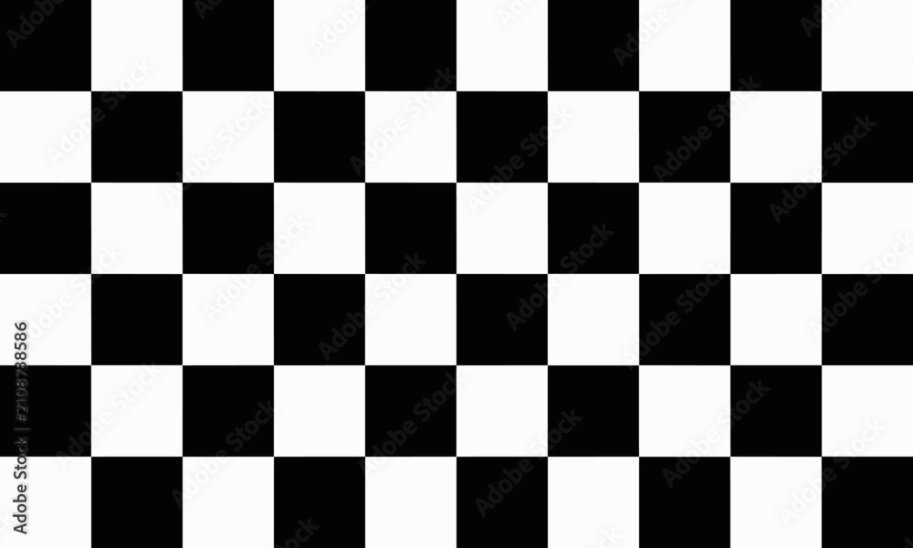 Fototapeta premium checkerboard pattern black and white seamless geometric grid