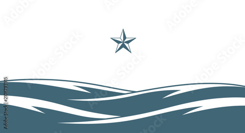 Photos Starfish Above Wavy Ocean Water.