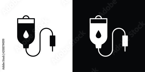 Quadro su tela Blood transfusion icon for creative designs
