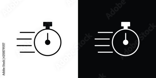 Foto Time fast icon for creative designs