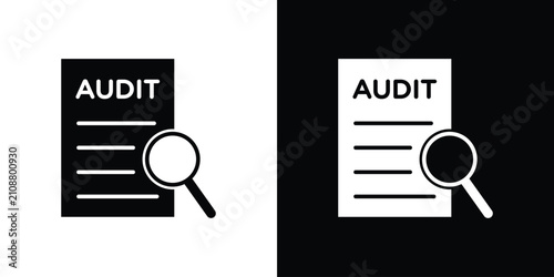 Audit icon editable design collection. EPS10