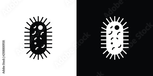 Konstfotografi Bacteria icon editable design collection. EPS10