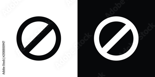 Bild auf Leinwand Ban Sign editable design collection. EPS10