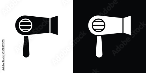 Foto Hair dryer icon editable design collection. EPS10
