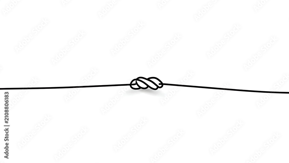 Fototapeta premium Knot illustration on white background.