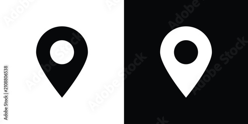 Bild auf Leinwand Gps icon minimal artwork bundle