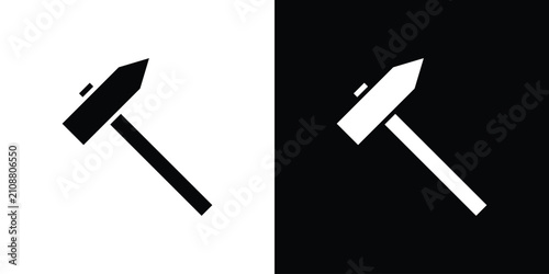 Obraz na płótnie Hammer icon minimal artwork bundle