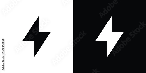 Foto Lightning bolt icon minimal artwork bundle