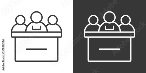 Executive Board Icon Set Vector Collection Isolated In Black And White