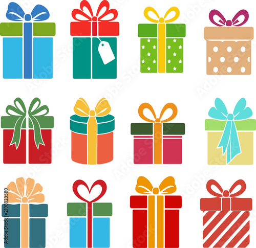 Christmas Gift Box Clipart Collection