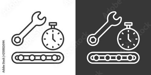 Obraz na płótnie Quick Changeover Icon Set Vector Collection Isolated In Black And White