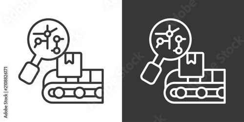 Fotografie Root Analysis Icon Set Vector Collection Isolated In Black And White