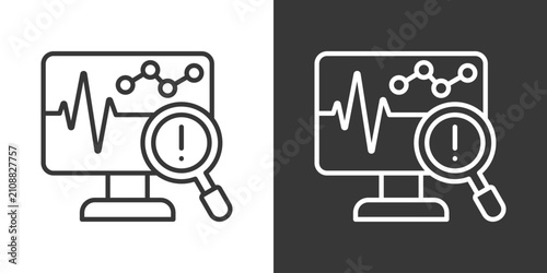 Photos Anomaly Detection Icon Set Vector Collection Isolated In Black And White