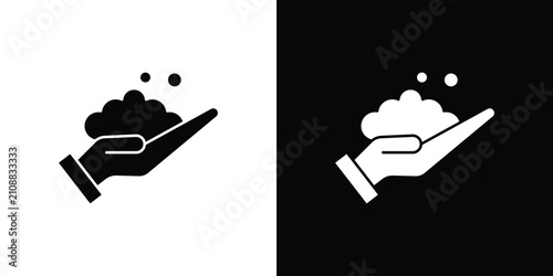 Foto Foam icon in black, best for Web Design