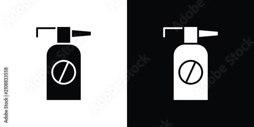 Foto Insecticide icon in black, best for Web Design