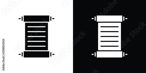 Bild auf Leinwand Scrolls icon in black, best for Web Design