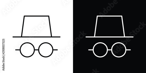 Fotografie Incognito icon minimal symbol collection
