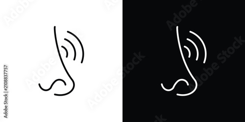 Bild auf Leinwand Nose pain icon minimal symbol collection