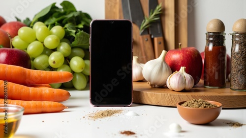 Ingredients Surrounding Smartphone