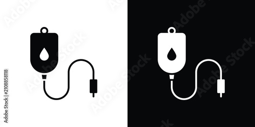 Fotografie Blood transfusion icon outline pictogram series