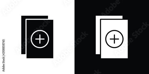Cuadro en lienzo Duplicate icon outline pictogram series