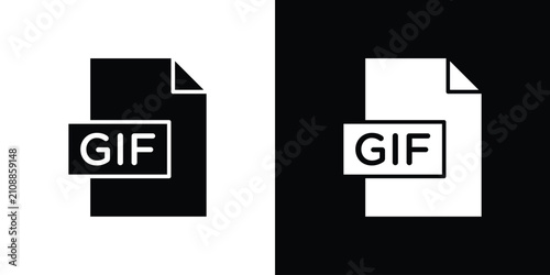 Tableau sur toile Gif icon outline pictogram series