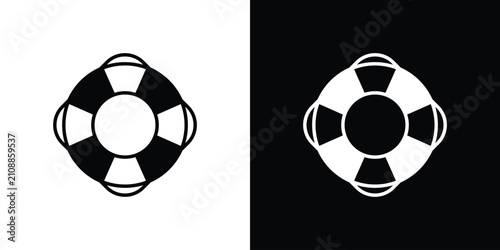 Life buoy icon outline pictogram series