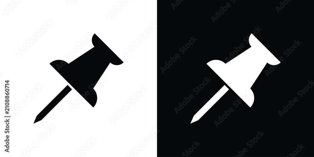 Obraz premium Thumbtack icon outline pictogram series