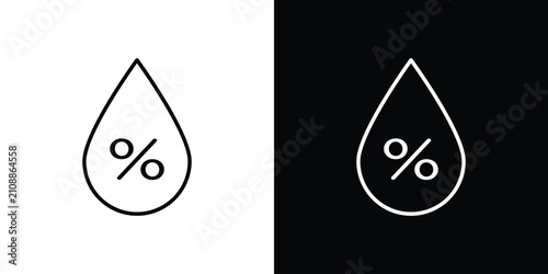 Bild auf Leinwand Humidity icon collection for website