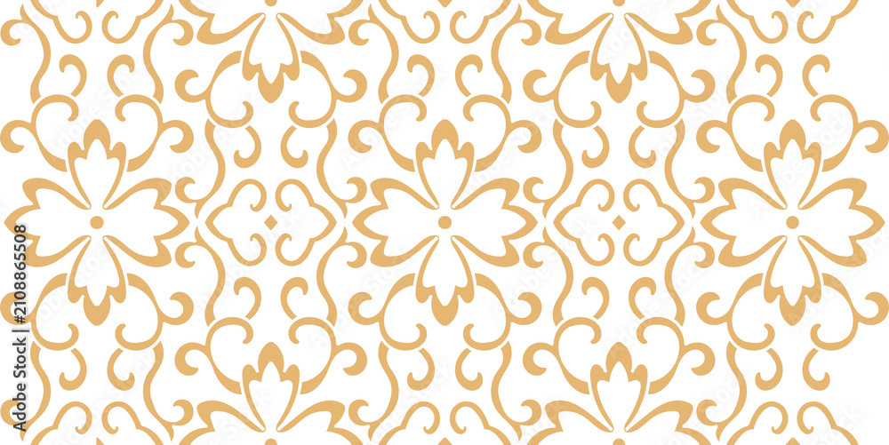 Fototapeta premium Golden Inspired Chinese Traditional Cloud Motif Design