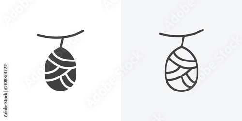 Konstfotografi Cocoon icon flat illustrations group