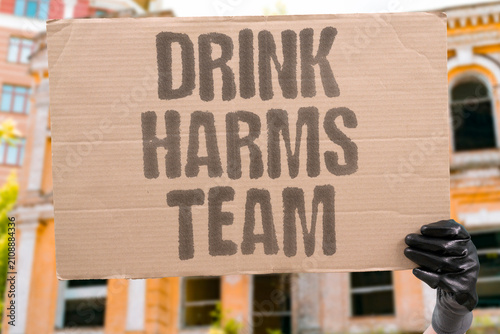 Принти на полотні "Drink Harms Team" Alcohol misuse negatively affects military units