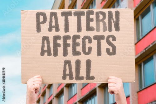 Tableau sur toile "Pattern Affects All" One bad drinking habit impacts everyone