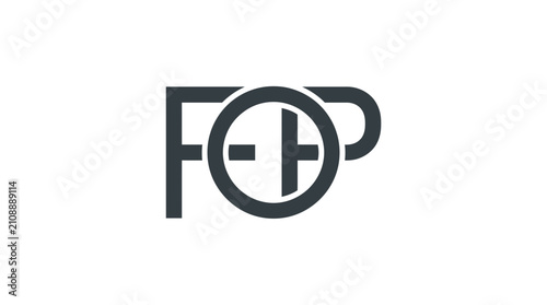 Obraz na płótnie Modern Logo Design - FOP Monogram