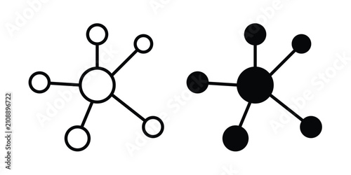 Multichannel icon thin line symbol pack