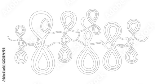 Abstract Swirls and Loops, Elegant Line Art, Minimalist Design