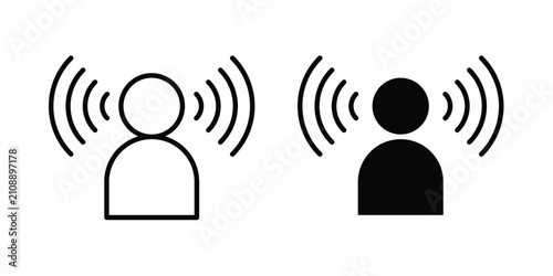 Brand awareness icon thin line symbol pack