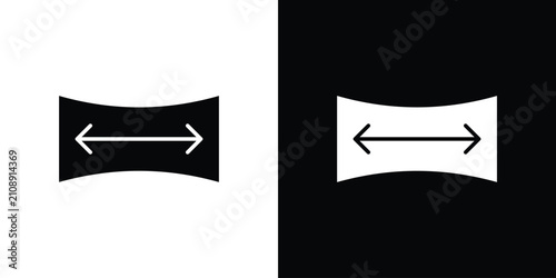 Slika na platnu Stretchable fabric icon thin symbol group. EPS10