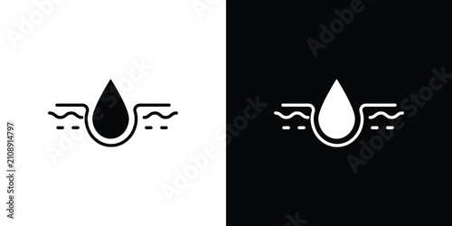 Obraz na płótnie Moisture icon thin symbol group. EPS10