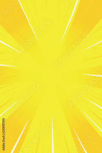 yellow sun burst comic effect background